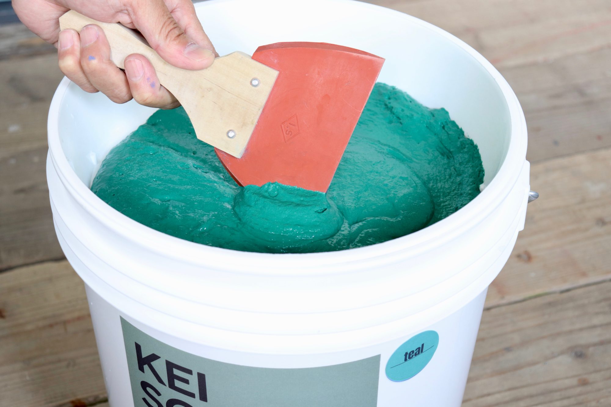 クリスマスローズ 珪藻土 塗り壁 左官材 KEISOUDO PLASTER 18kg【TEAL】 材料、資材